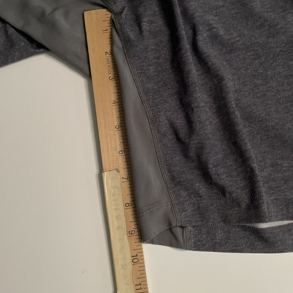 Lululemon Large T.H.E. Short 9” Heather Texture Printed Greyt Deep Coal Yellow - Picture 9 of 10